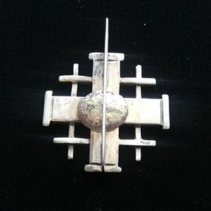 Sterling Silver MH Jerusalem Cross Pendant 925